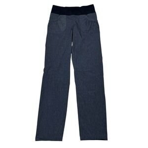 prAna Summit Pants Womens M TALL Gray Comfort Waist Hiking Climbing Outdoors